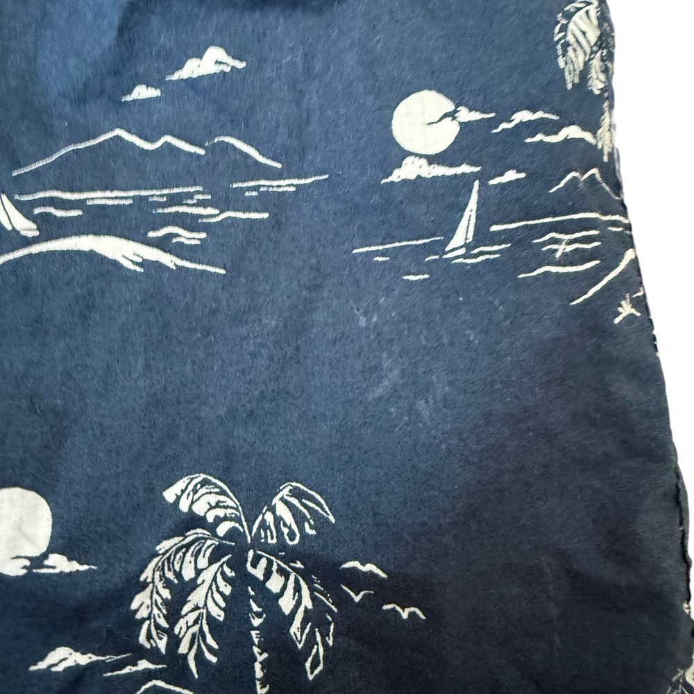 Billabong Mens Shirt Short Sleeve Palm Tree Print Navy Blue Size L Resortwear - Picture 8 of 9